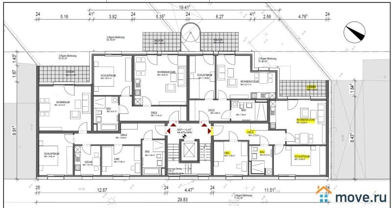 3-комн. квартира, 71 м²