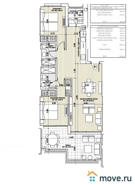 3-комн. квартира, 94 м²