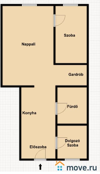 3-комн. квартира, 48 м²