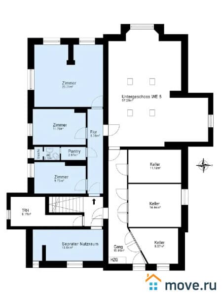 3-комн. квартира, 63 м²
