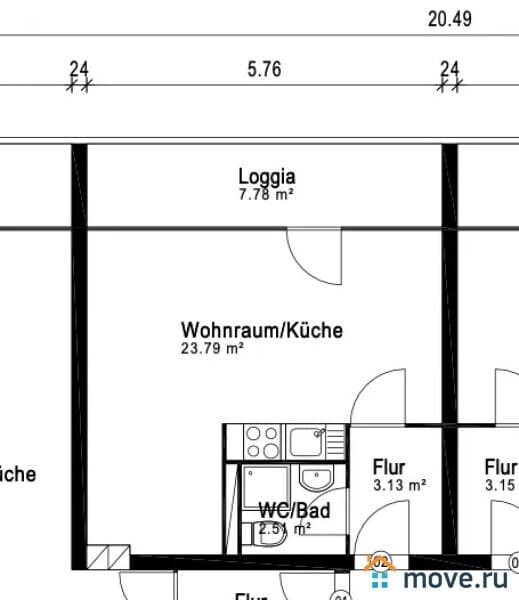 1-комн. квартира, 36 м²