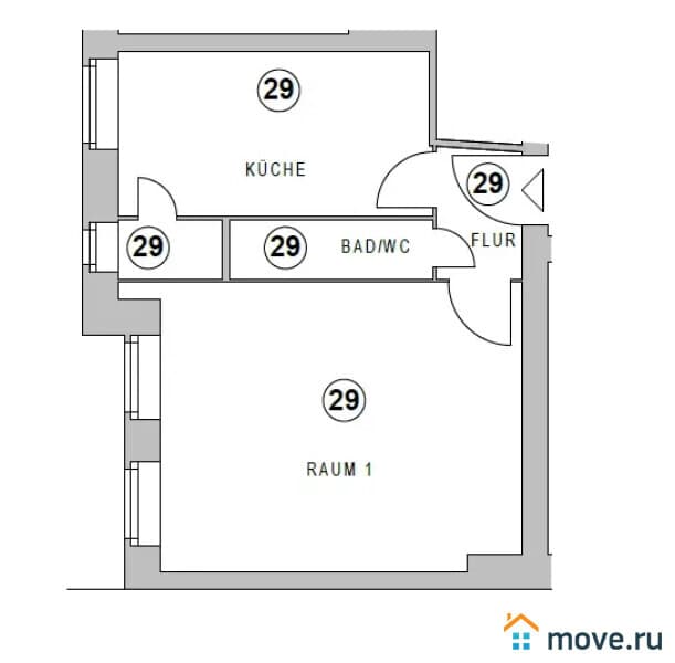 1-комн. квартира, 37 м²