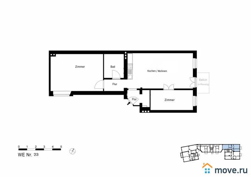 3-комн. квартира, 83 м²