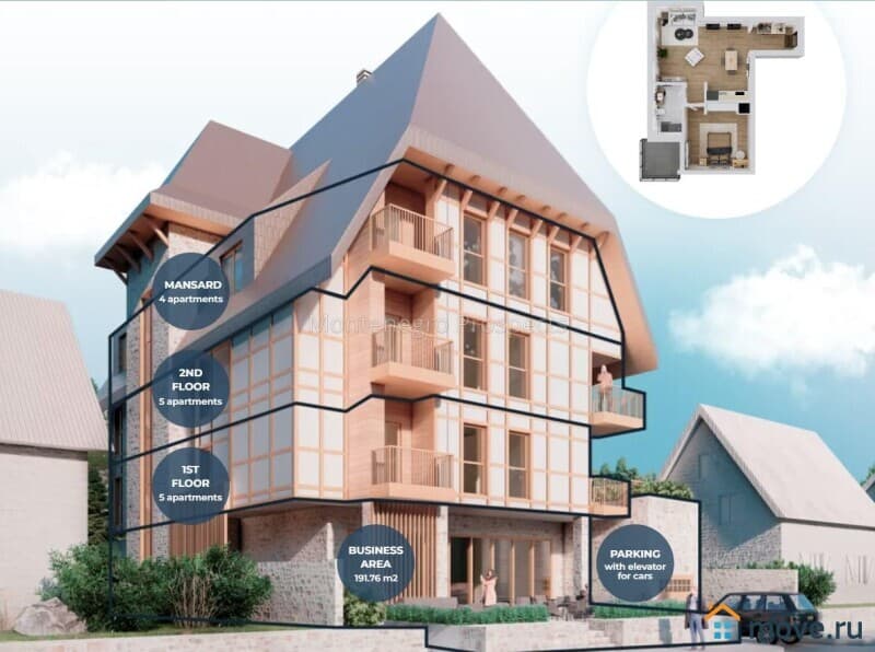 2-комн. квартира, 39 м²