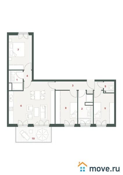 4-комн. квартира, 96 м²