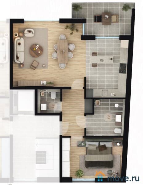 3-комн. квартира, 75 м²