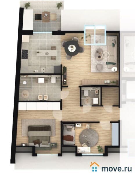 3-комн. квартира, 82 м²