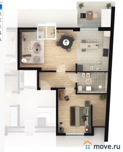 2-комн. квартира, 66 м²