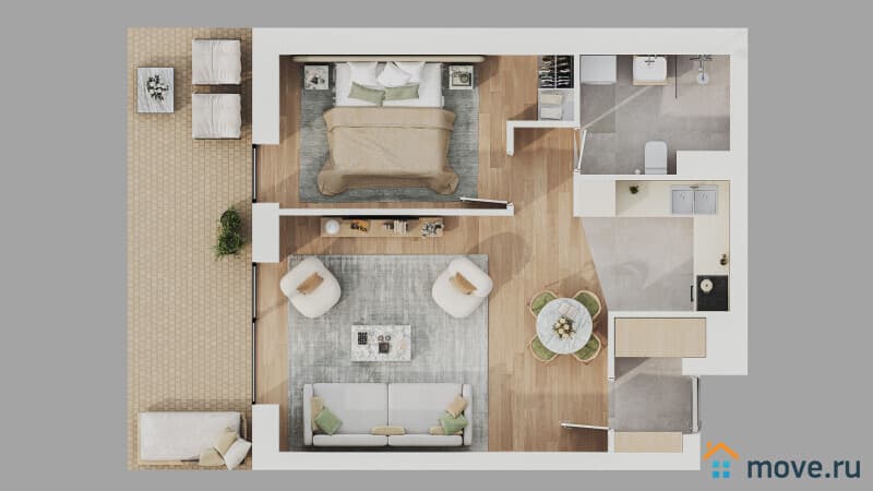 2-комн. квартира, 55 м²