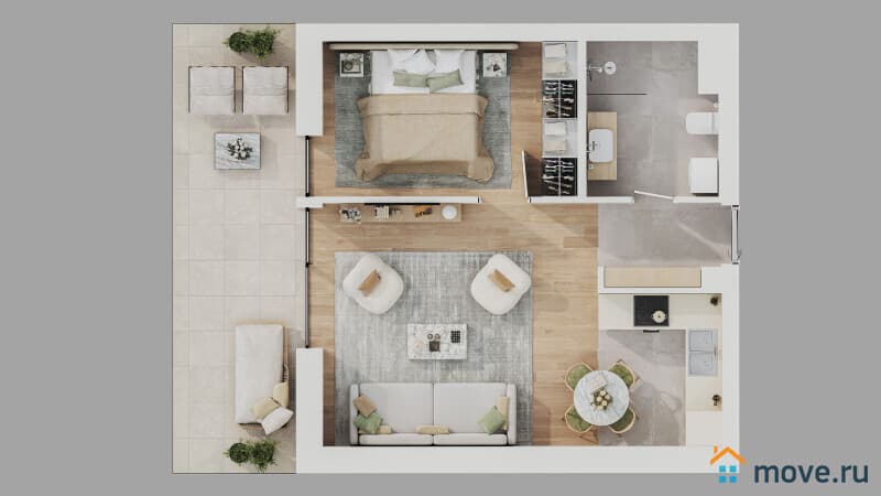 2-комн. квартира, 54 м²