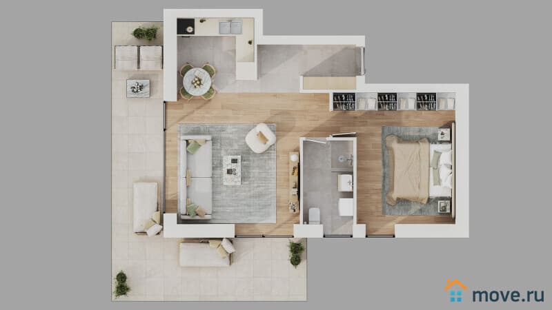 2-комн. квартира, 59 м²