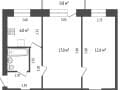 2-комн. квартира, 43.8 м²