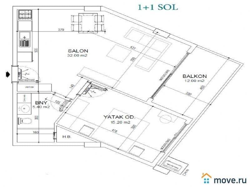 2-комн. апартаменты, 68 м²