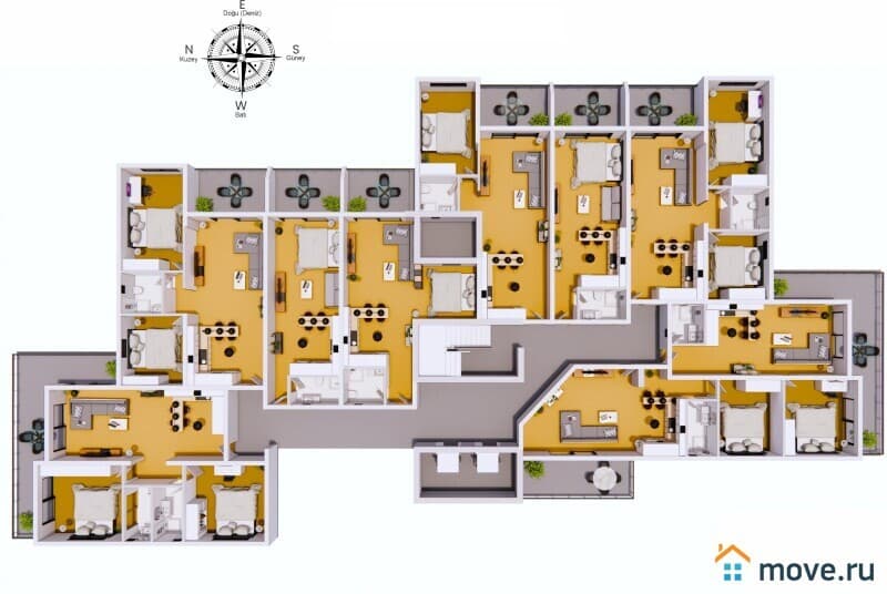 2-комн. апартаменты, 60 м²