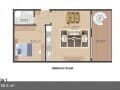 2-комн. апартаменты, 53 м²