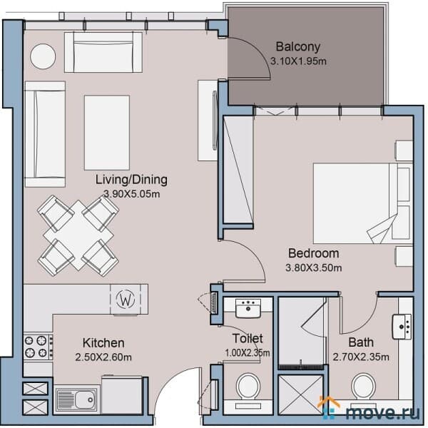 2-комн. апартаменты, 62 м²