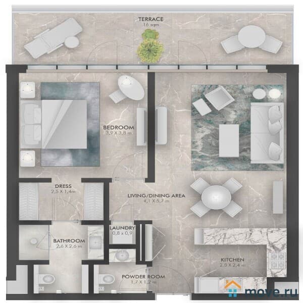 3-комн. апартаменты, 70 м²