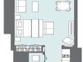 1-комн. апартаменты, 46 м²
