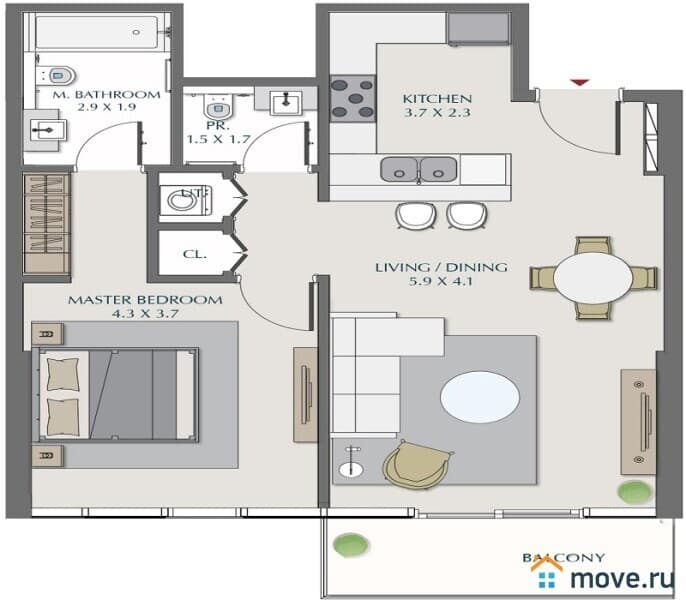 2-комн. апартаменты, 82 м²