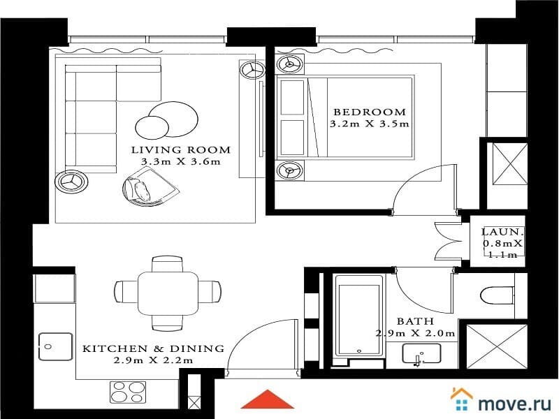 2-комн. апартаменты, 60 м²