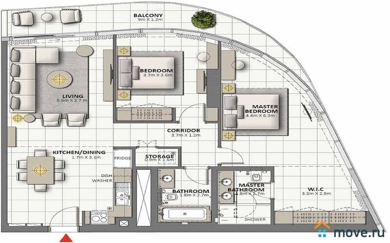 2-комн. апартаменты, 70 м²