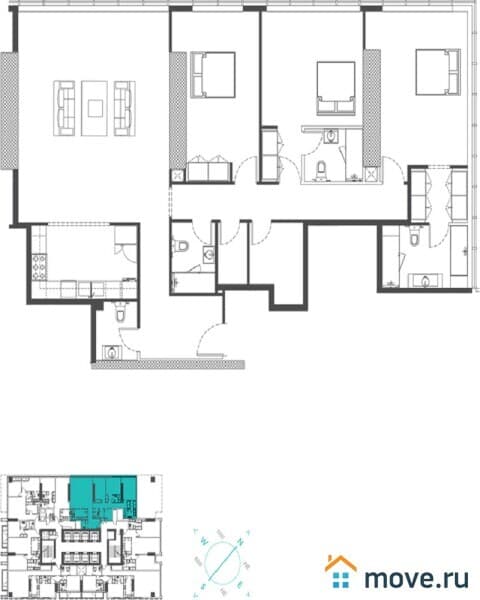 2-комн. апартаменты, 100 м²