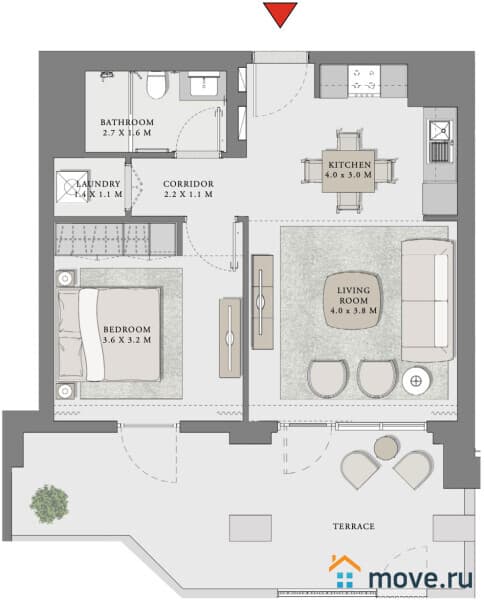 2-комн. апартаменты, 62 м²