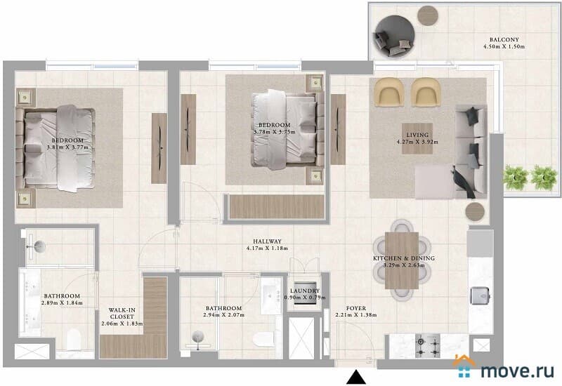 2-комн. апартаменты, 67 м²
