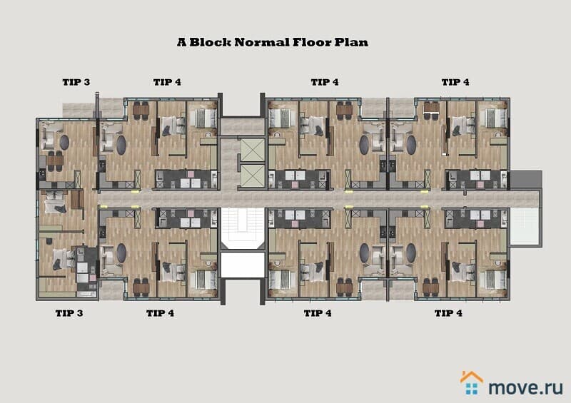 3-комн. апартаменты, 82 м²