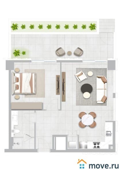 2-комн. апартаменты, 75 м²