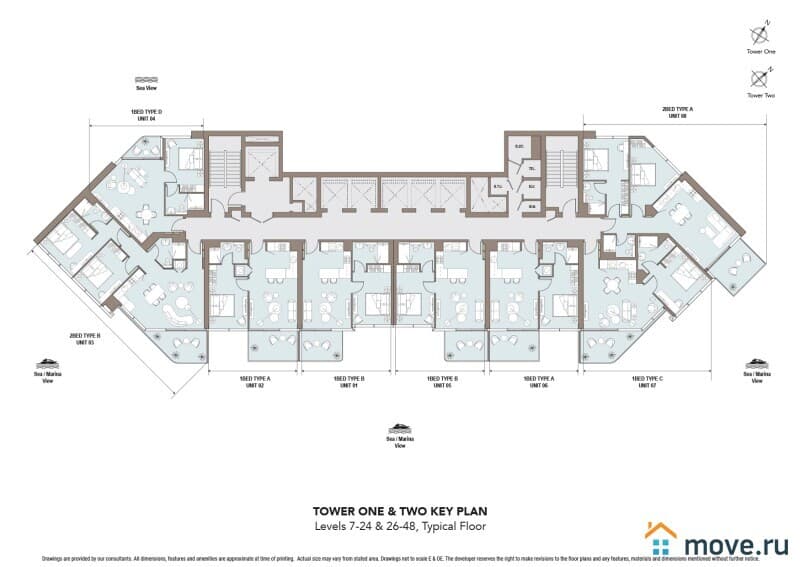 2-комн. апартаменты, 57 м²