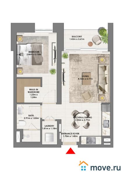 2-комн. апартаменты, 64 м²