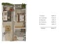 Купить двухкомнатные апартаменты, 55 м², этаж 2 из 6. Фото 3