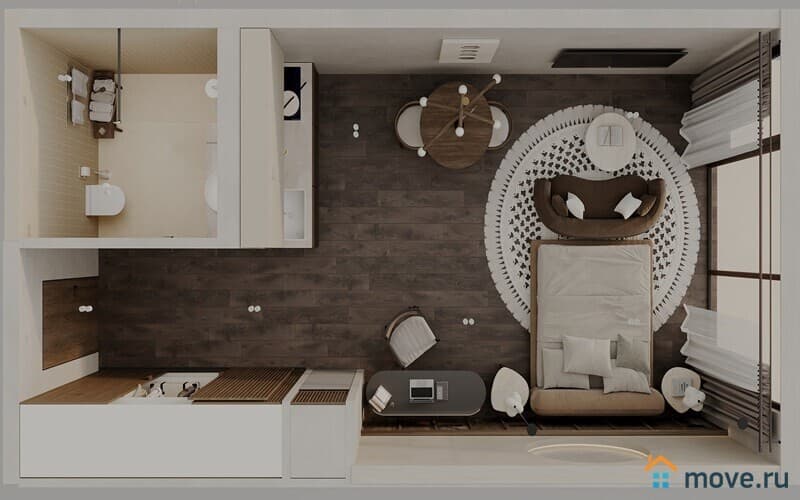 1-комн. апартаменты, 35 м²