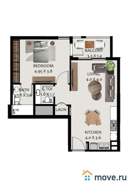 2-комн. апартаменты, 71 м²