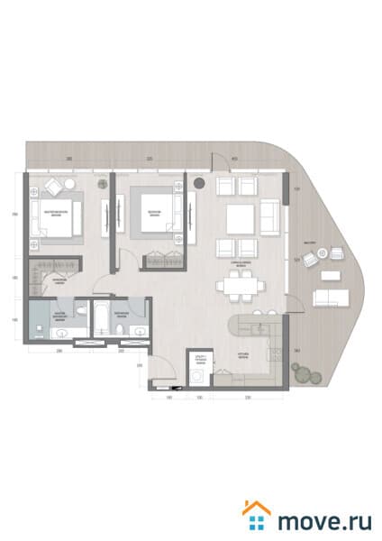 1-комн. апартаменты, 40 м²