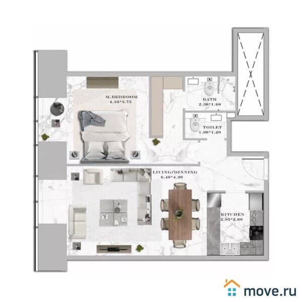 3-комн. апартаменты, 98 м²
