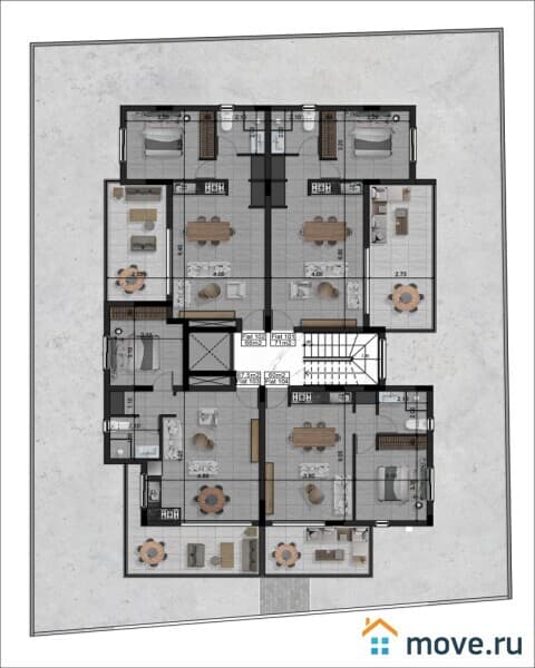 3-комн. пентхаус, 216 м²