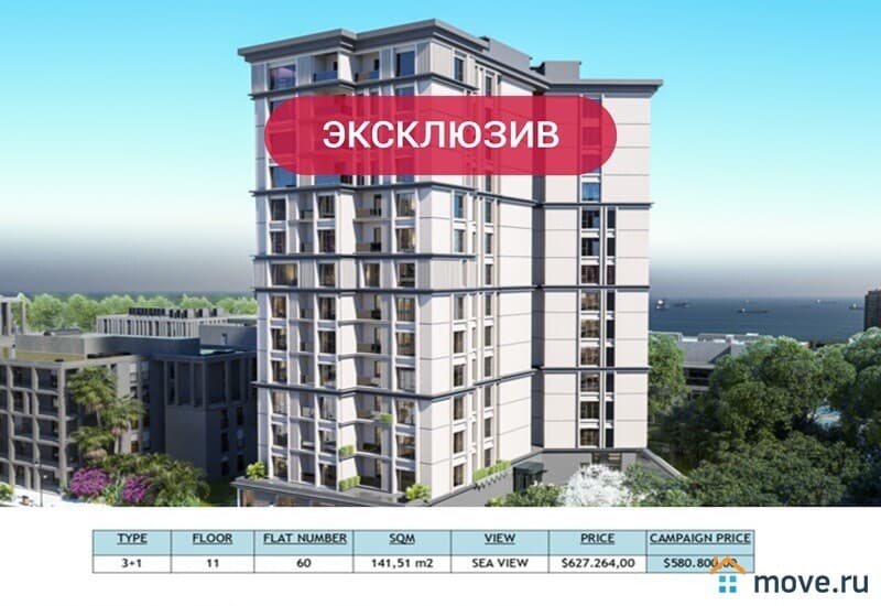 4-комн. апартаменты, 141 м²