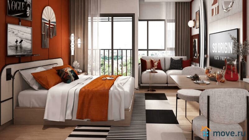 1-комн. апартаменты, 27 м²