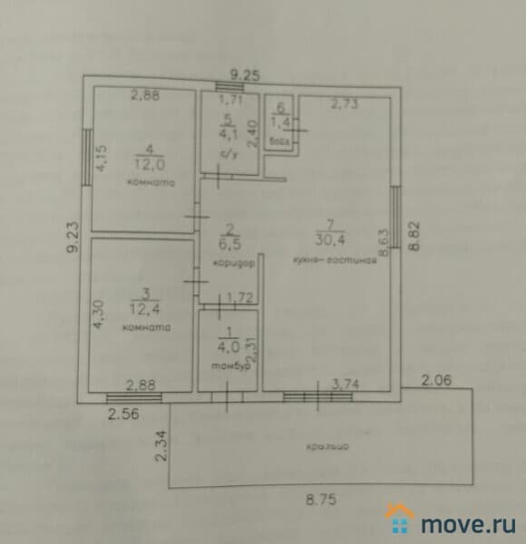 дом, 75 м²