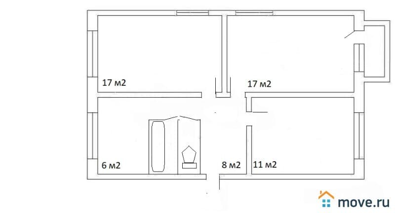 3-комн. квартира, 623 м²
