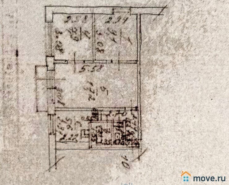 3-комн. квартира, 47.1 м²