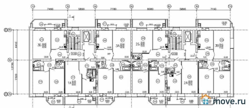 3-комн. квартира, 93 м²