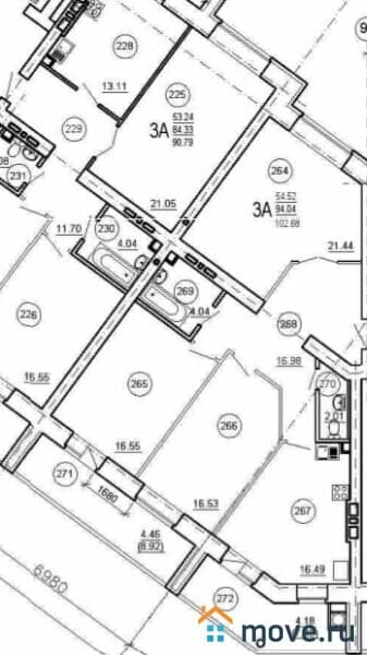 3-комн. квартира, 103 м²