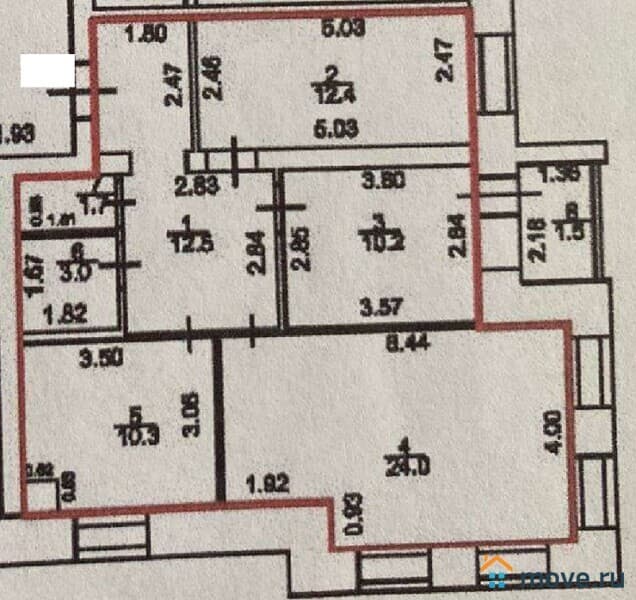 3-комн. квартира, 76 м²