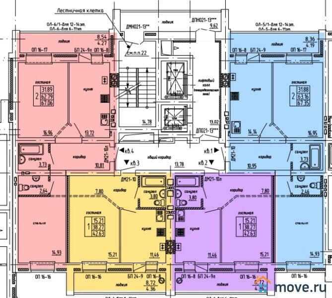 2-комн. квартира, 67 м²