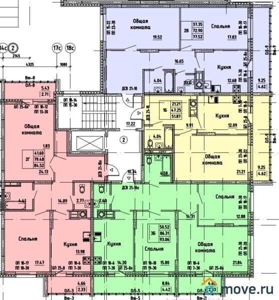1-комн. квартира, 52 м²