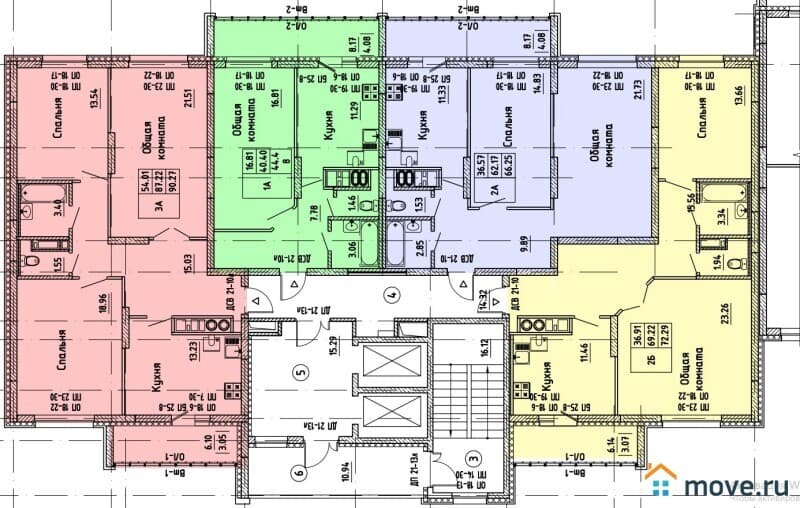 1-комн. квартира, 44 м²