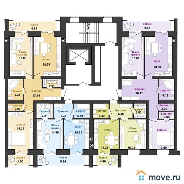 2-комн. квартира, 85 м²